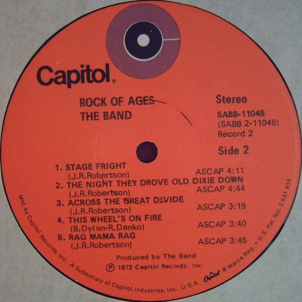 Rock Of Ages (The Band In Concert) - secondary