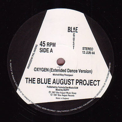12" Single: The Blue August Project - Oxygen