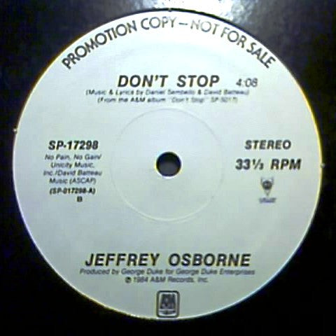 12": Jeffrey Osborne - Don't Stop