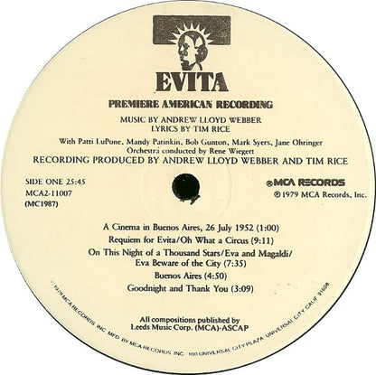 Andrew Lloyd Webber, Tim Rice - Evita: Premiere American Recording