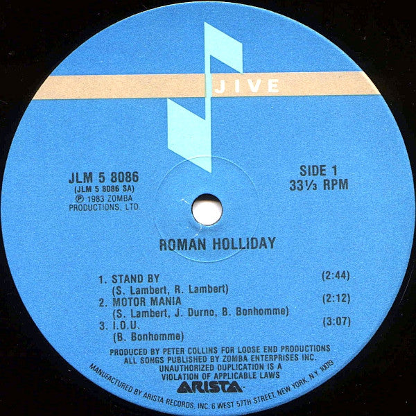 Roman Holliday - secondary
