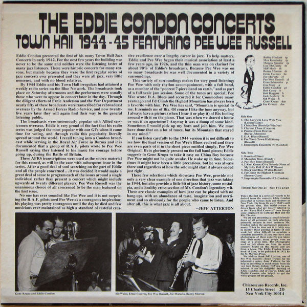 The Eddie Condon Concerts, Town Hall 1944-45 - secondary