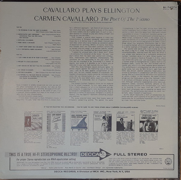 Cavallaro Plays Ellington - secondary