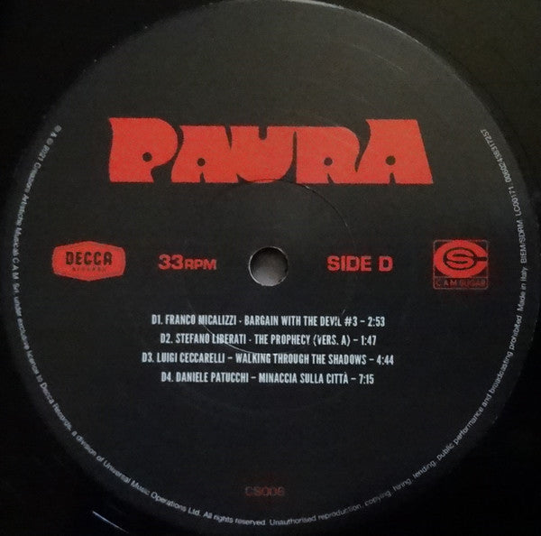 Paura (A Collection Of Italian Horror Sounds From The Cam Sugar Archive) - secondary