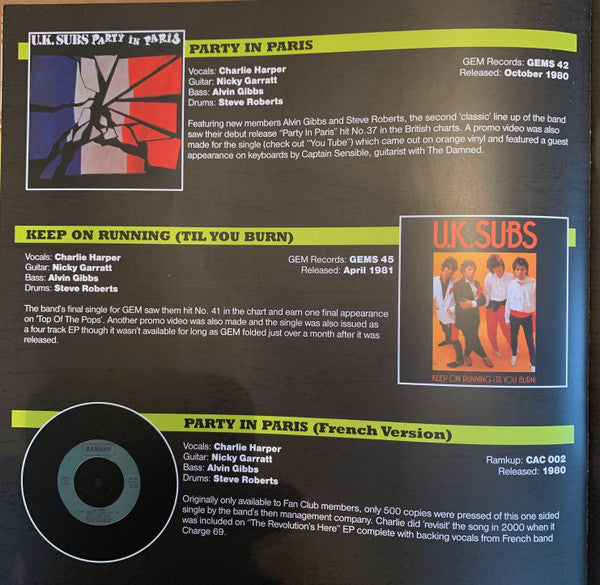 1977 - 2017 40 Years Of U.K. Subs Singles - secondary