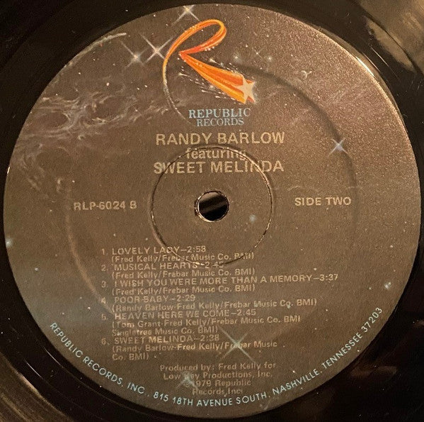 Randy Barlow - Featuring Sweet Melinda