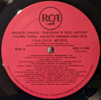 Made In Canada:  Our Rock 'N' Roll History - Volume 3:  Eclectic Avenue (1965-1974) - secondary