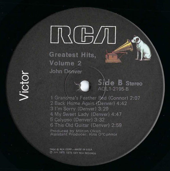 John Denver's Greatest Hits, Volume Two - secondary