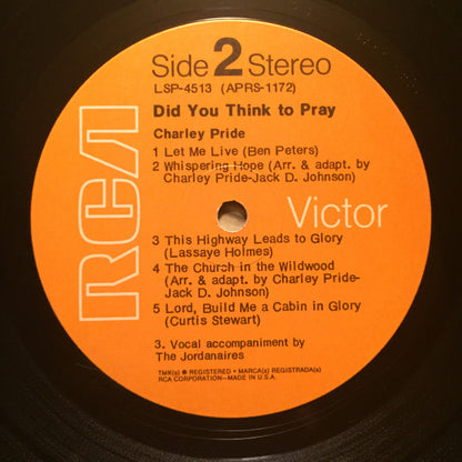 Charley Pride - Did You Think To Pray