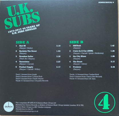1977 - 2017 40 Years Of U.K. Subs Singles - secondary