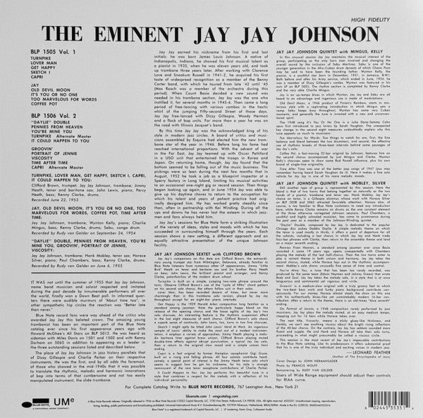 The Eminent Jay Jay Johnson Volume 1 - secondary