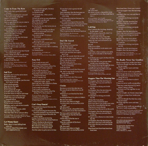 Come In From The Rain - secondary