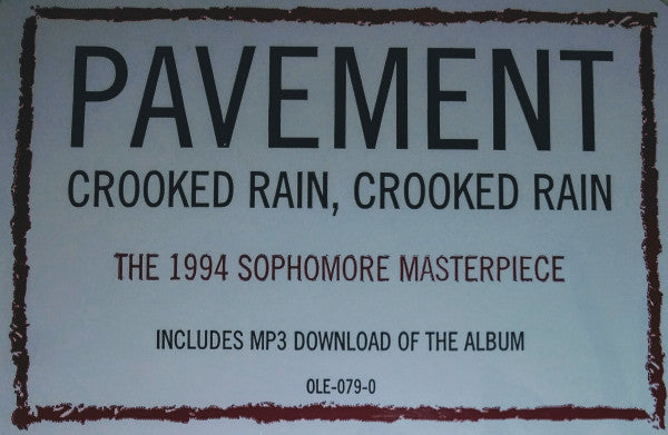 Crooked Rain, Crooked Rain - secondary