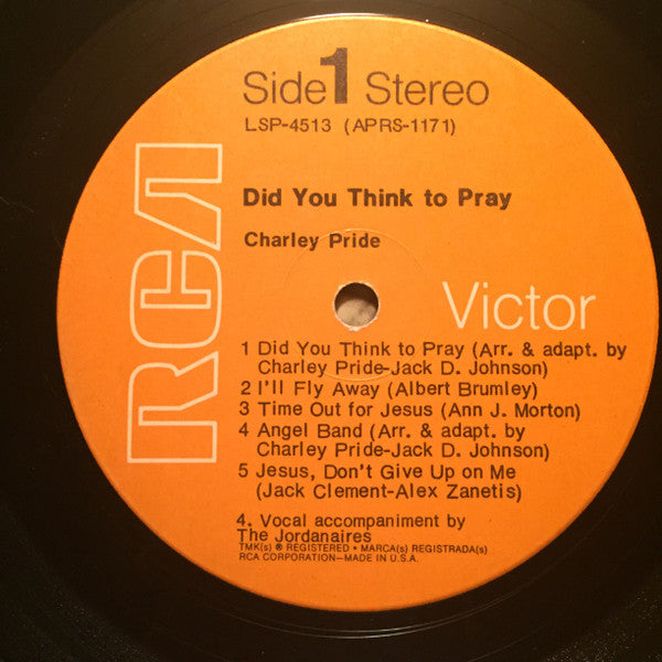 Charley Pride - Did You Think To Pray