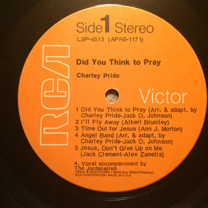 Charley Pride - Did You Think To Pray