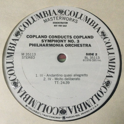 Aaron Copland, Philharmonia Orchestra - Copland Conducts Copland Symphony No. 3