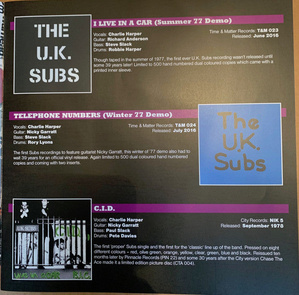 1977 - 2017 40 Years Of U.K. Subs Singles - secondary