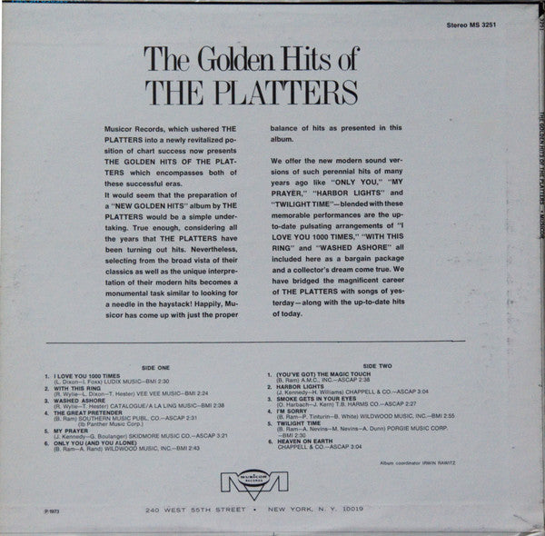The Golden Hits Of The Platters - secondary