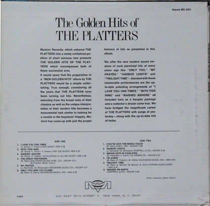 The Golden Hits Of The Platters - secondary