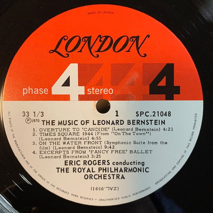 Eric Rogers, Royal Philharmonic Orchestra - The Music Of Leonard Bernstein