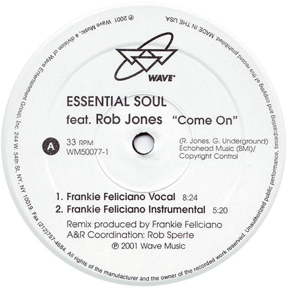 12" Single: Essential Soul, Rob Jones - Come On