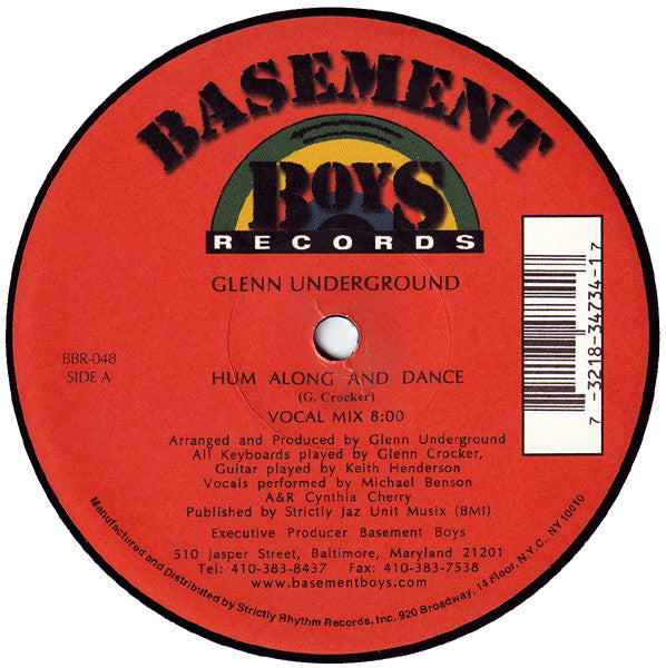 12" Single: Glenn Underground - Hum Along And Dance