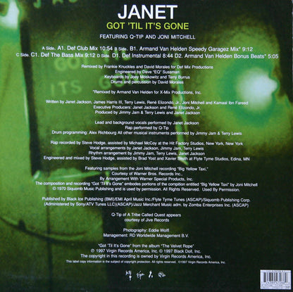 12" Single: Janet Jackson, Q-Tip, Joni Mitchell - Got 'Til It's Gone