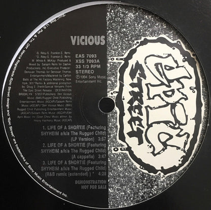 12" Single: Lil' Vicious - Life Of A Shortie