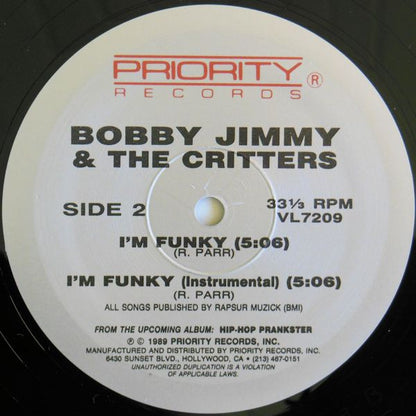 12" Single: Bobby Jimmy And The Critters - Hair Or Weave