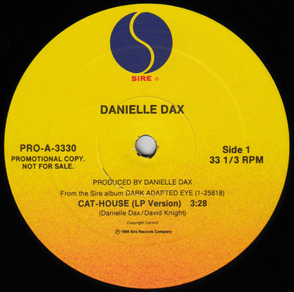 12" Single: Danielle Dax - Cat-House / Big Hollow Man