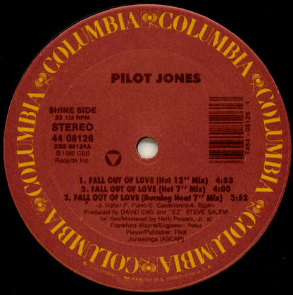 12" Single: Pilot Jones - Fall Out Of Love