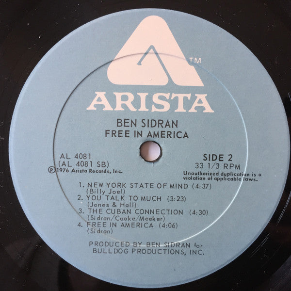 Ben Sidran - Free In America