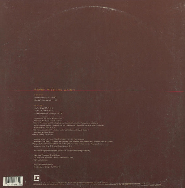 12" Single: Chaka Khan, Me'Shell NdegéOcello - Never Miss The Water