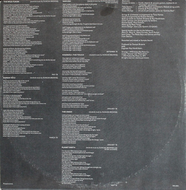 Duncan Browne - The Wild Places