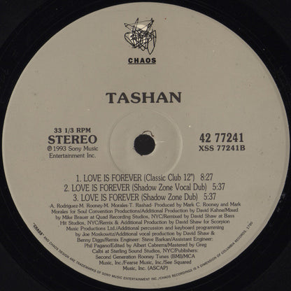 12" Single: Tashan - Love Is Forever