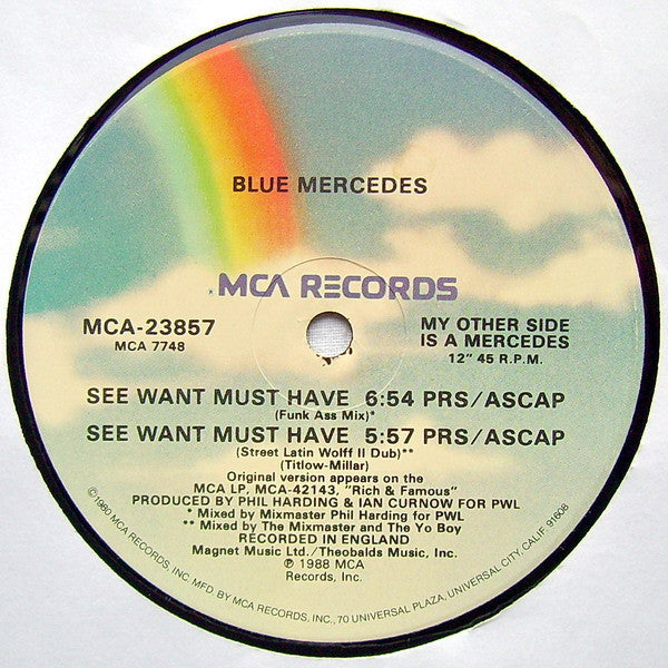 12": Blue Mercedes - See Want Must Have