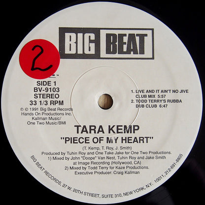 12" Single: Tara Kemp - Piece Of My Heart