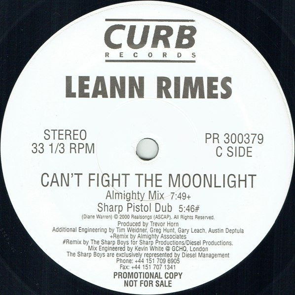 12" Single: LeAnn Rimes - Can't Fight The Moonlight