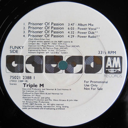 12" Single: Triple M - Prisoner Of Passion