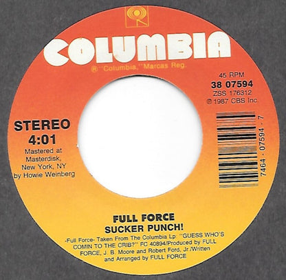 7" Single: Full Force - Love Is For Suckers (Like Me And You) / Sucker Punch!
