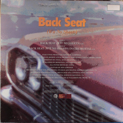 12" Single: H-Town - Back Seat (Wit No Sheets)