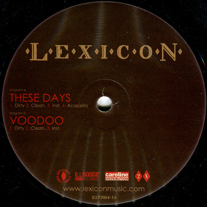 12" Single: Lexicon - These Days / Voodoo