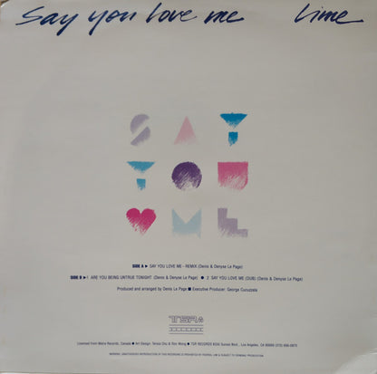 12" Single: Lime - Say You Love Me
