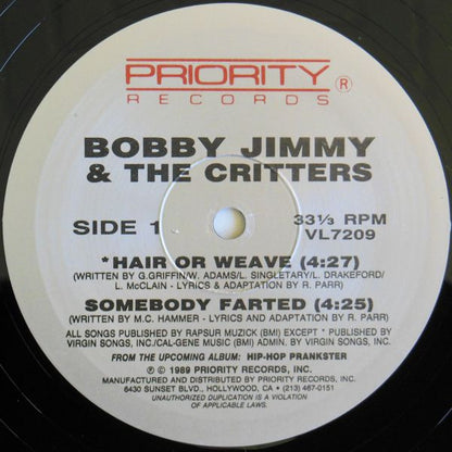 12" Single: Bobby Jimmy And The Critters - Hair Or Weave