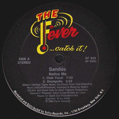 12" Single: Sandee - Notice Me