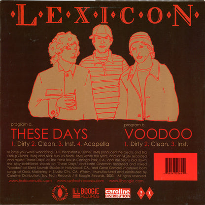 12" Single: Lexicon - These Days / Voodoo