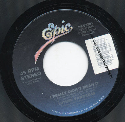 7" Single: Luther Vandross - I Really Didn't Mean It