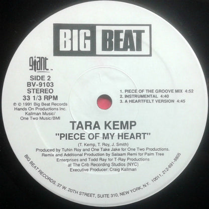 12" Single: Tara Kemp - Piece Of My Heart