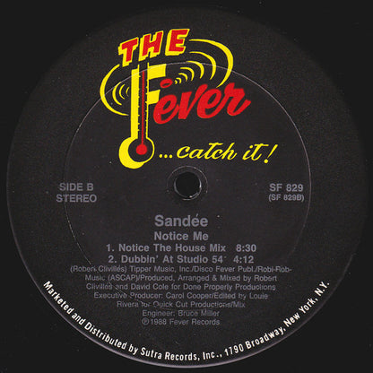 12" Single: Sandee - Notice Me