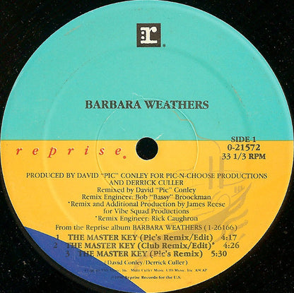 12" Single: Barbara Weathers - The Master Key